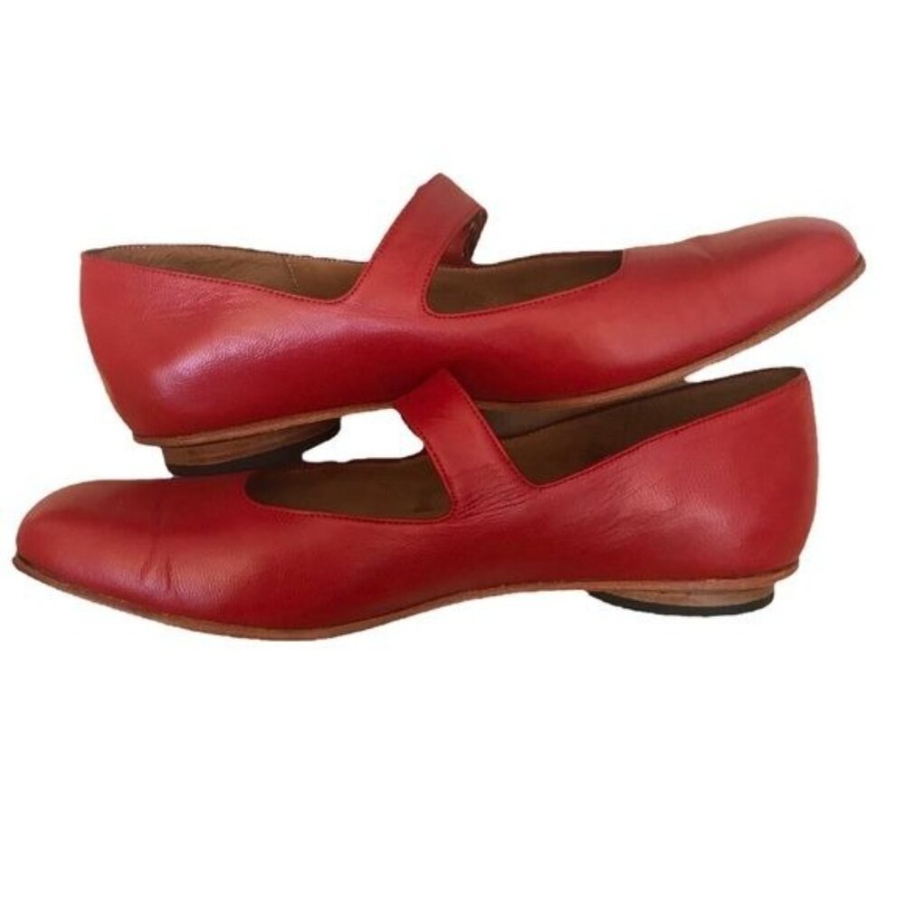 Zou Xou Eugenia Mary Jane Flats in Red Size EU39 - Picture 3 of 9